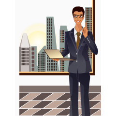 矢量成功都市男