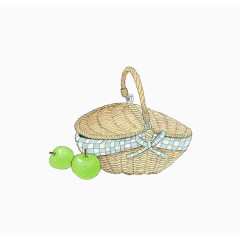 苹果和果篮素材图片