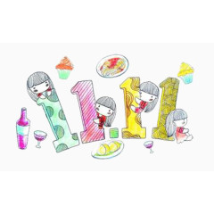 卡通创意光棍节装饰图案