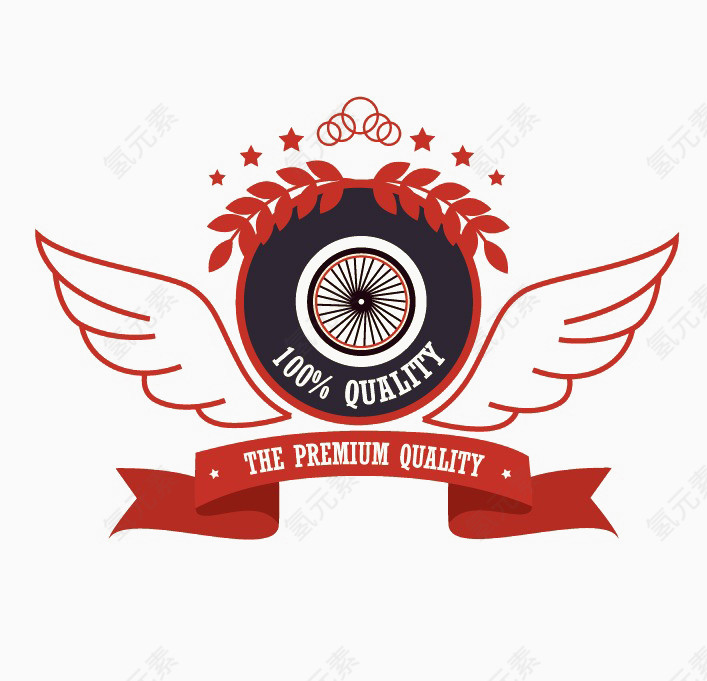 红色时尚眼睛元素