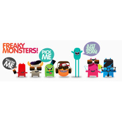 卡通变装怪物矢量元素素材