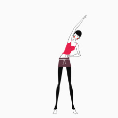 瑜伽矢量插画美女