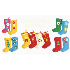 矢量元素圣诞袜子