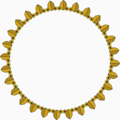 叶子圆环矢量图