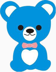 蓝色扁平化小熊