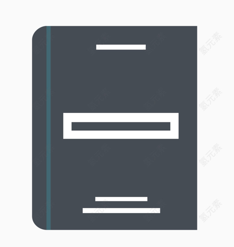 矢量暗色立体一本书籍