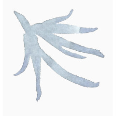 手绘水彩淡雅紫色枝干