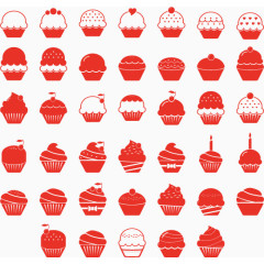 矢量纸杯蛋糕合集