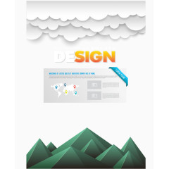 矢量创意画册单页设计素材