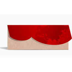 红色邀请函信封平面