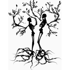 黑色骷髅设计元素