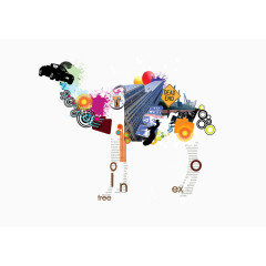 卡通矢量旅行骆驼