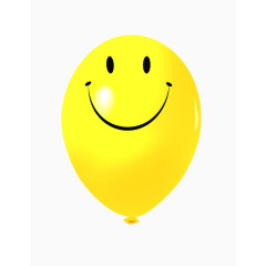 微笑的黄色气球
