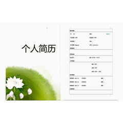 荷花个人简历模板