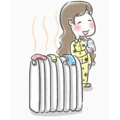 睡前一杯热牛奶卡通矢量图