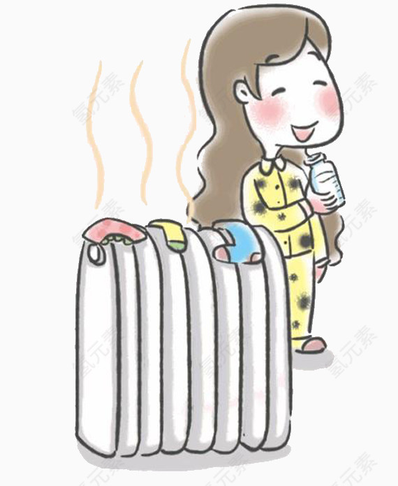 睡前一杯热牛奶卡通矢量图