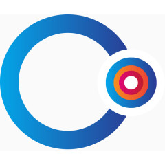 矢量纯色圆形插画标签