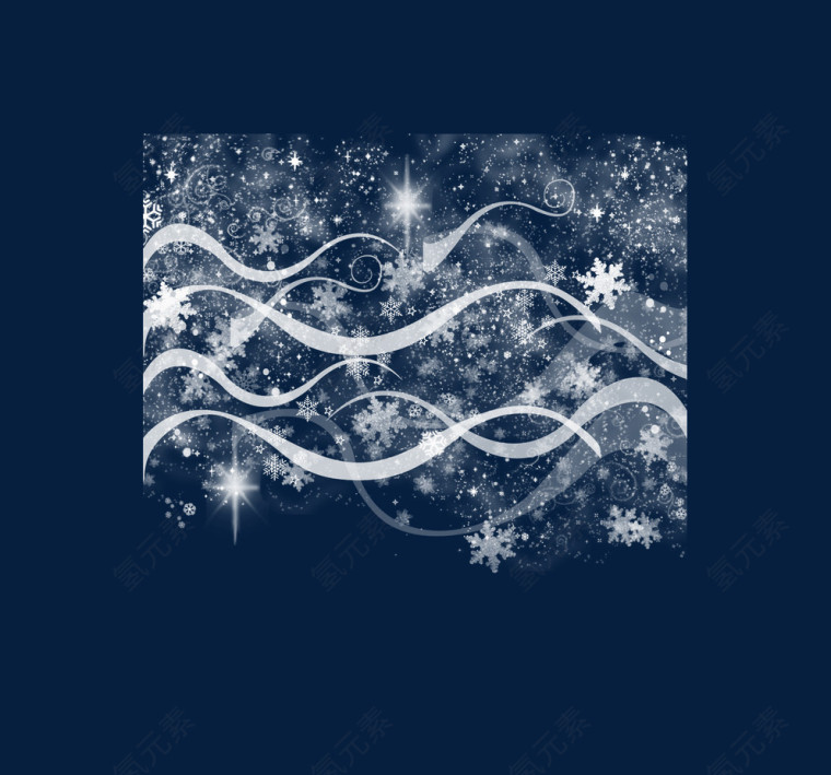 冰雪白色线条