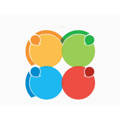 多彩可爱气泡PPT图表