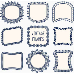 青花瓷中国画相框