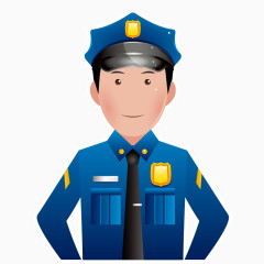 矢量警察巡警卡通素材