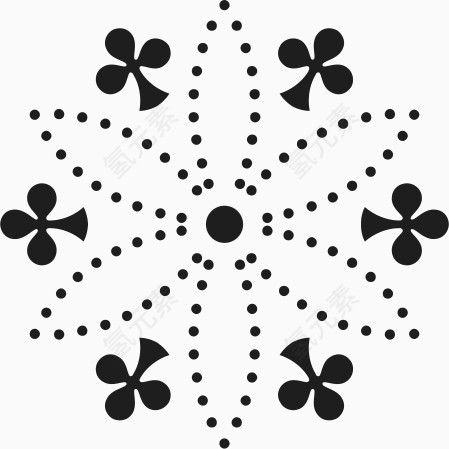 角花底纹花型对称平面图形