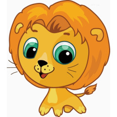 卡通可爱的狮子