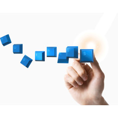 创意商务飞舞的正方形