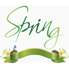 绿色春季迎春素材