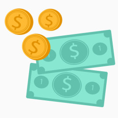 扁平化 办公文件系列 办公用品 计算机 黑板 台历 办公桌面用品 钞票