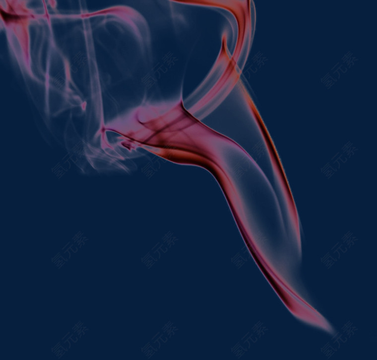深红色的烟雾