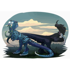 矢量卡通侏罗纪恐龙