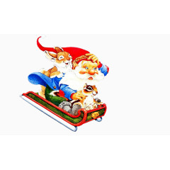 圣诞老人滑雪橇