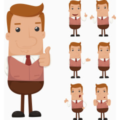 商务领导不同手势