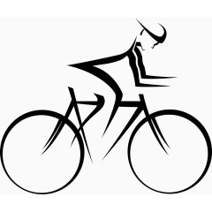 卡通手绘自行车比赛