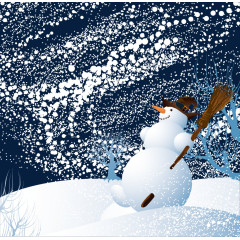 雪人下雪冬季素材