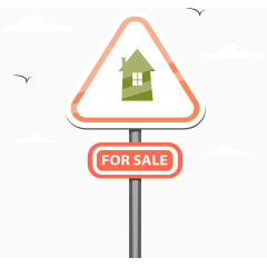 三角房屋出售指示牌