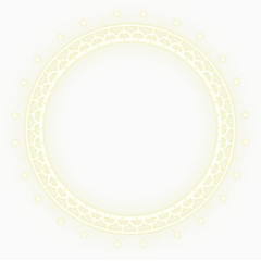 黄色光环花纹弧形