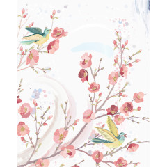 淡雅梅花插画矢量素材