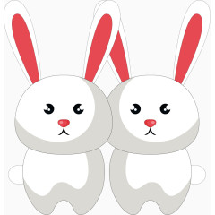 矢量手绘小兔子