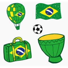 巴西风格元素矢量素材
