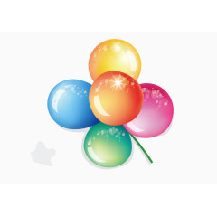 彩色气球元素