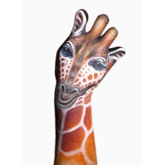 创意彩绘长颈鹿