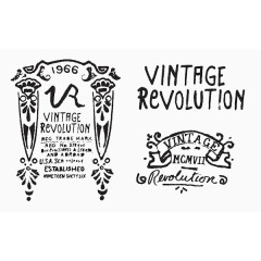 创意黑白复古标签