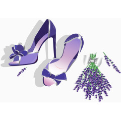 薰衣草紫色高跟鞋
