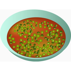 绿豆汤甜汤矢量图