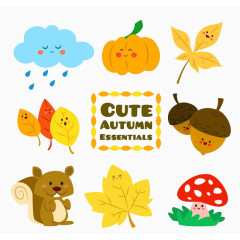 秋季可爱小生物