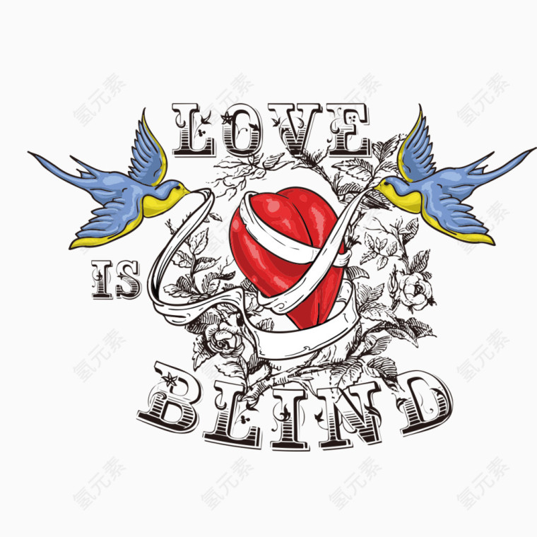 欧美风格T恤图案