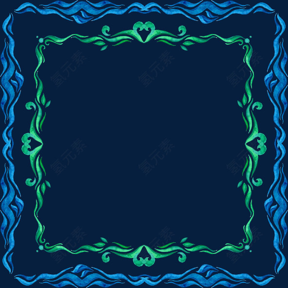 矢量小清新水波纹图案