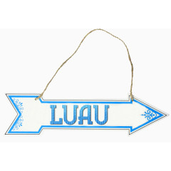 蓝色箭头指示牌